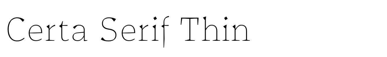 Certa Serif Thin